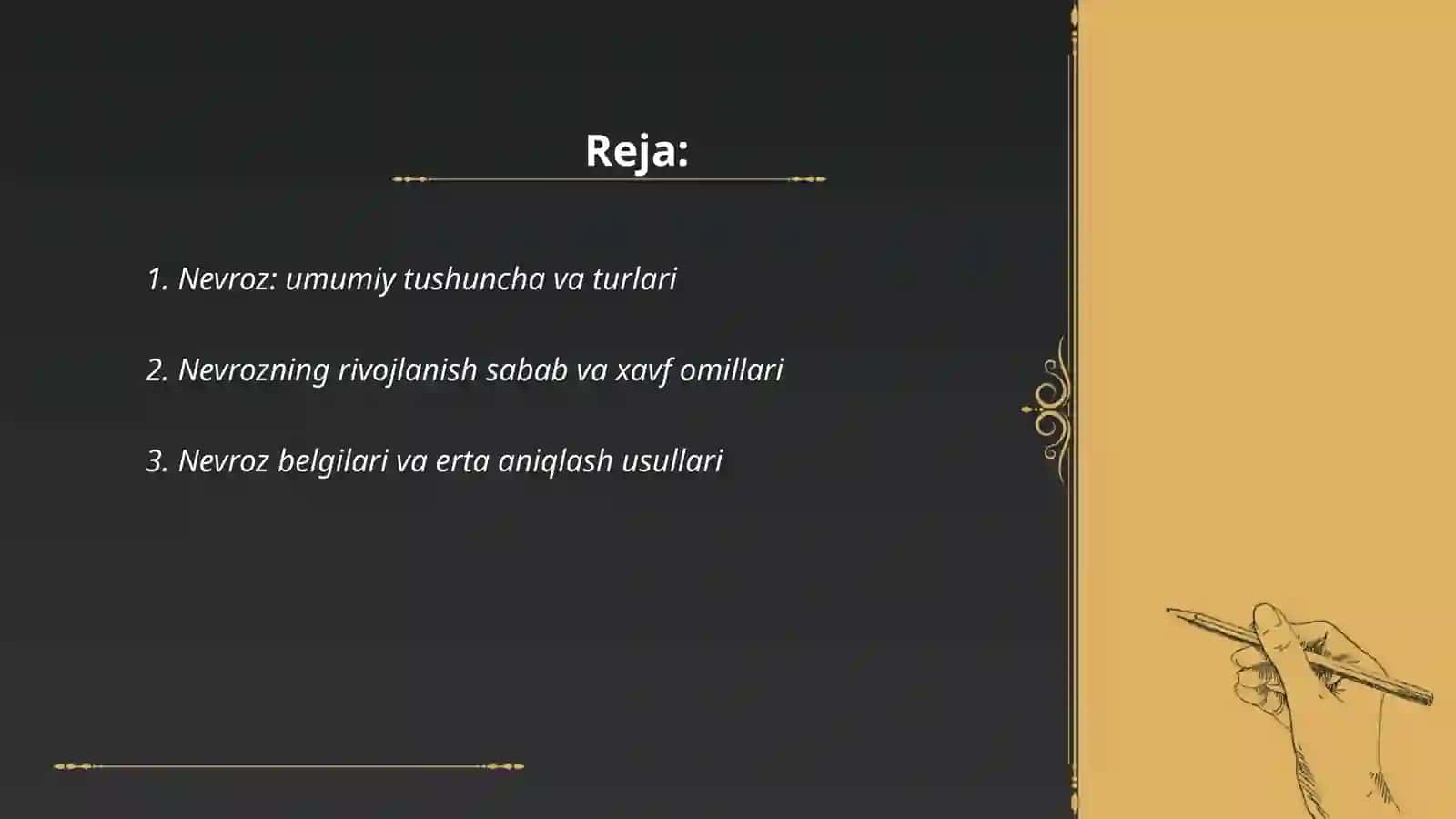 Nevroz va uni oldini olish chora – tadbirlari 2