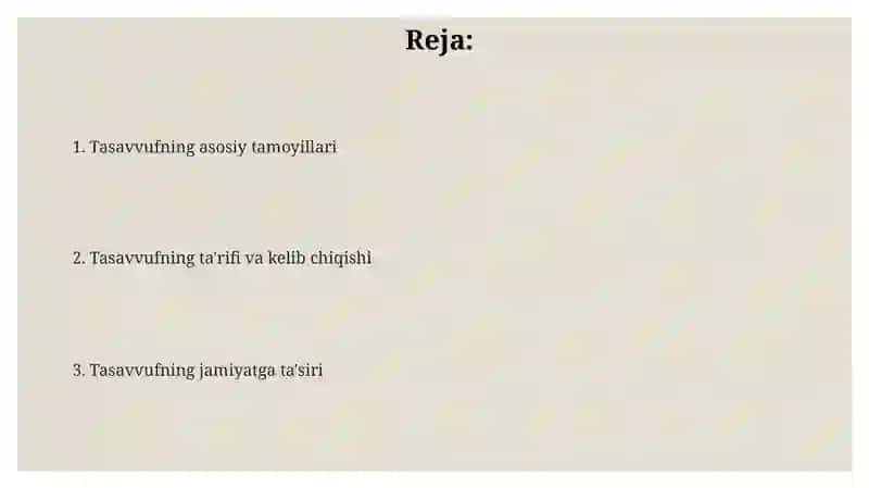 Tasavvuf va uning mohiyati 2