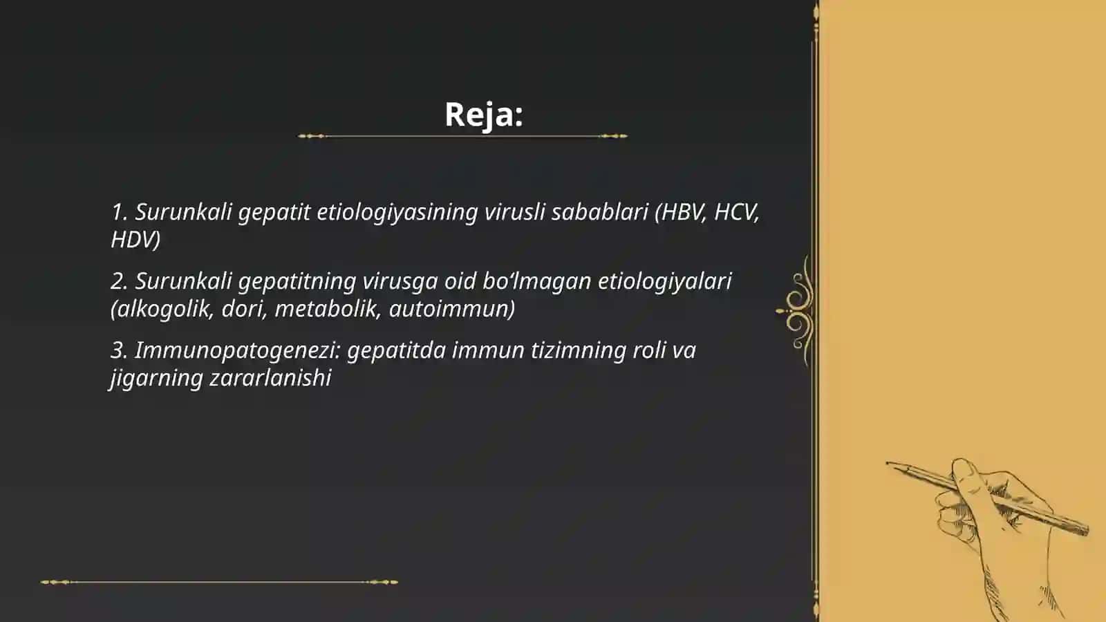 Surunkali gepatit etiologiyasi patogenezi tekshirish usullari klinikasi davolash va profilatikasi 2