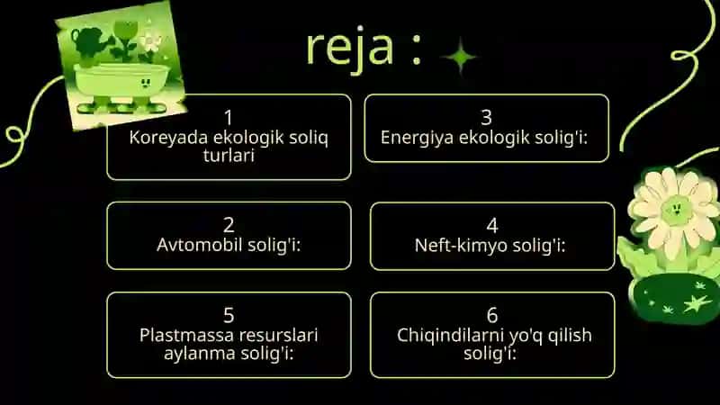 Ekologik soliq turlari 2