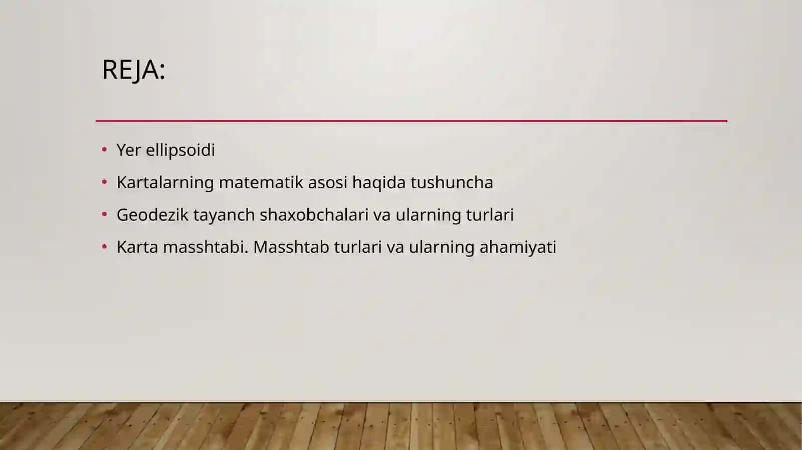 Mavjud kartografik materiallarni geodezik asoslarini, kartaning biror qismini xususiy masshtabini aniqlash 2