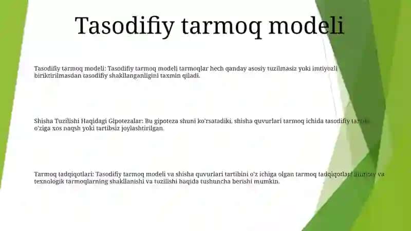 Shisha Tuzilishi Haqidagi Gipotezalar 2