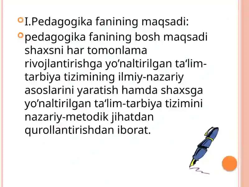 PEDAGOGIKA SHAXS TARBIYASI VA RIVOJLANISHI TO‘G‘RISIDAGI FAN. ILMIY-PEDAGOGIK TADQIQOT METODOLOGIYASI VA METODLARI 2