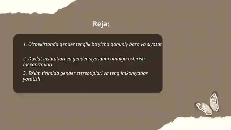 O'zbekistonda gender tenglikni taminlashning xususiyatlari 2