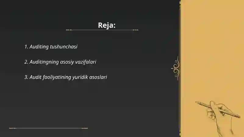 Auditning mohiyati va rivojlanish tarixi 2