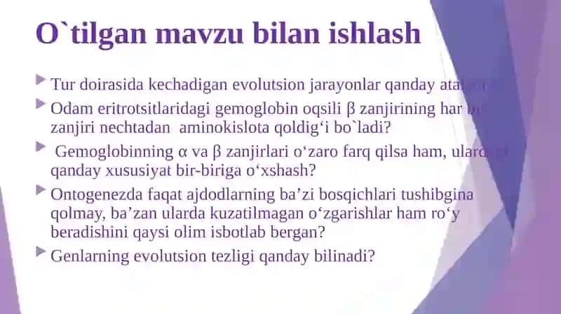 Evolyutsiyani isbotlashda solishtirma anatomiya, poleontologiya fanlari dalillari 2