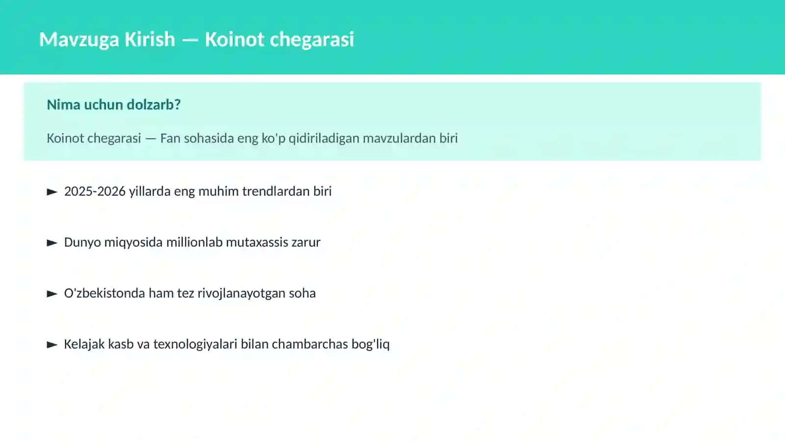 KOSMOSNI TADQIQ 2