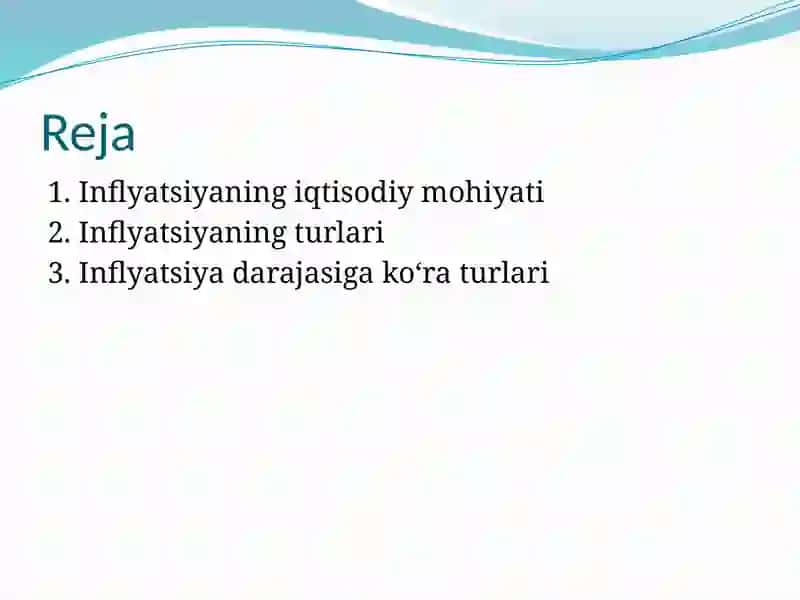 Inflyatsiyaning mohiyati va hisoblash usullari 2