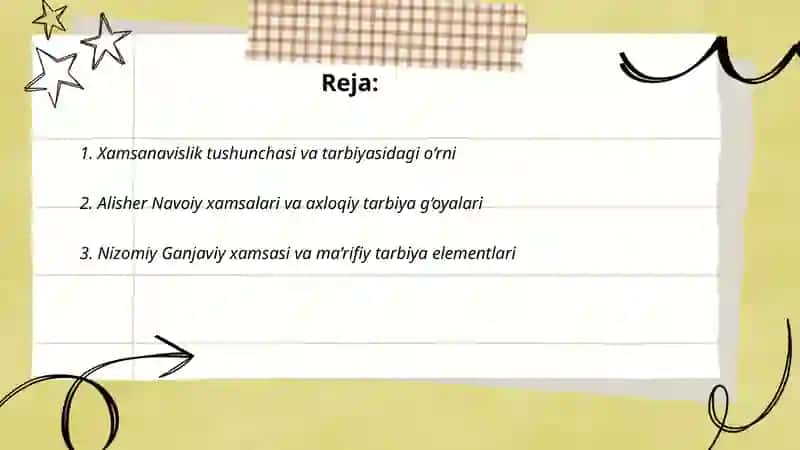 Xamsanavislik va tarbiya 2