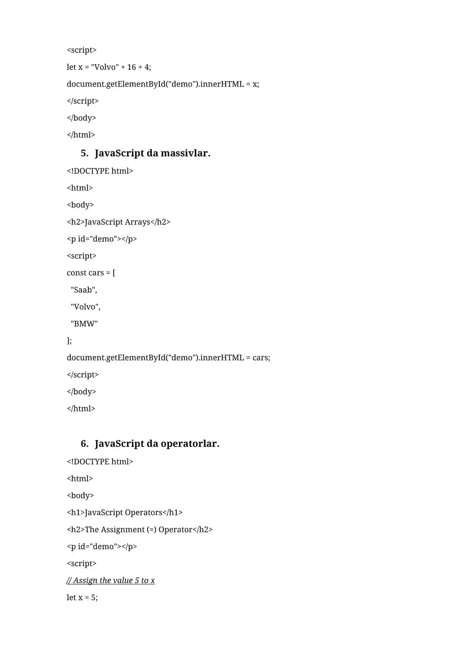 JavaScript asoslari 2