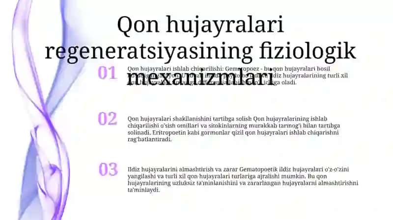 Qon Hujayralarining Fiziolagik Va Reperativ Regeneratsiyasi Mexanizimlari 2