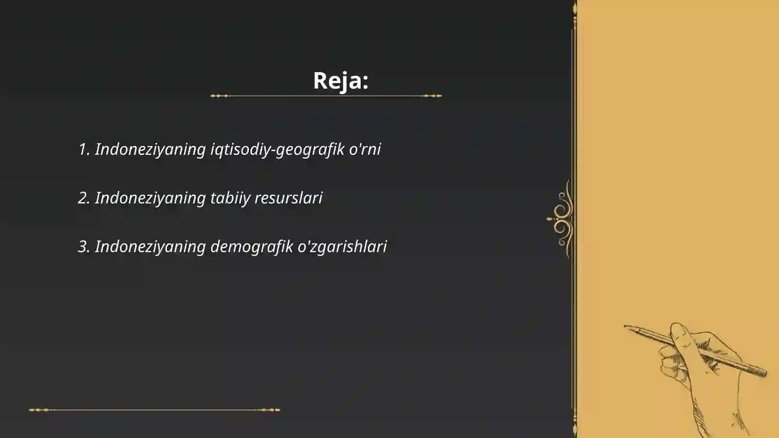 Indoneziyaning iqtisodiy-geografik o'rni va tabiiy resurslari 2