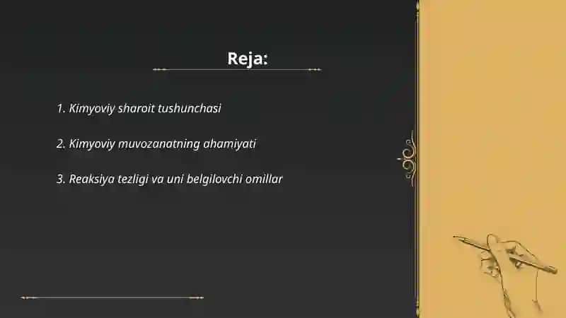 Kimyoviy sharoitni baholash asoslari va unga taʼsir qiluvchi tashqi omillar 2