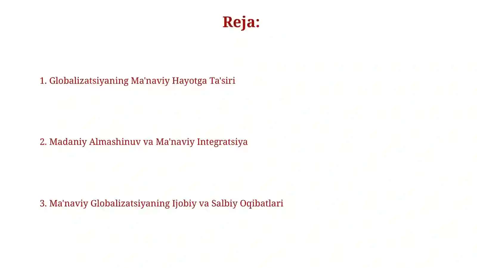 Insoniyat ma’naviy hayotida globallashuvning namoyon bo’lish xususiyatlari 2