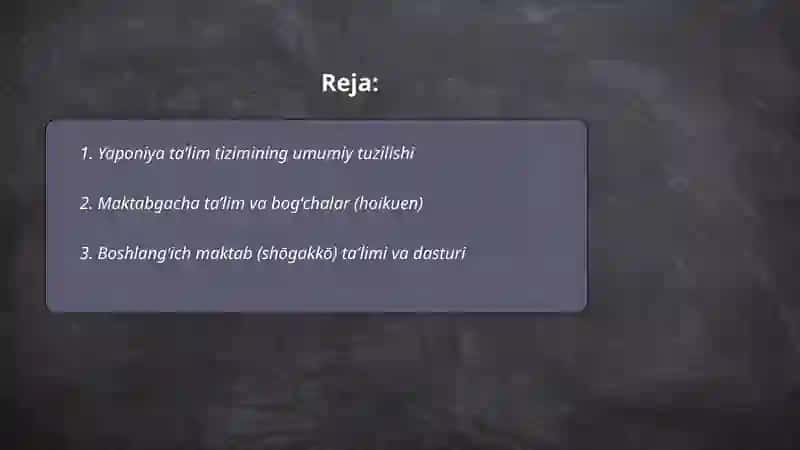 Yaponiya taʼlim tizimi 2