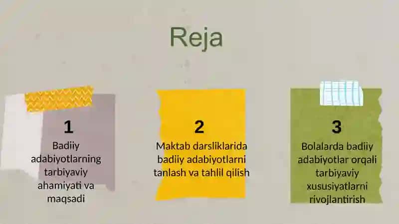Bolani badiiy adabiyot ruhida tarbiyalash 2