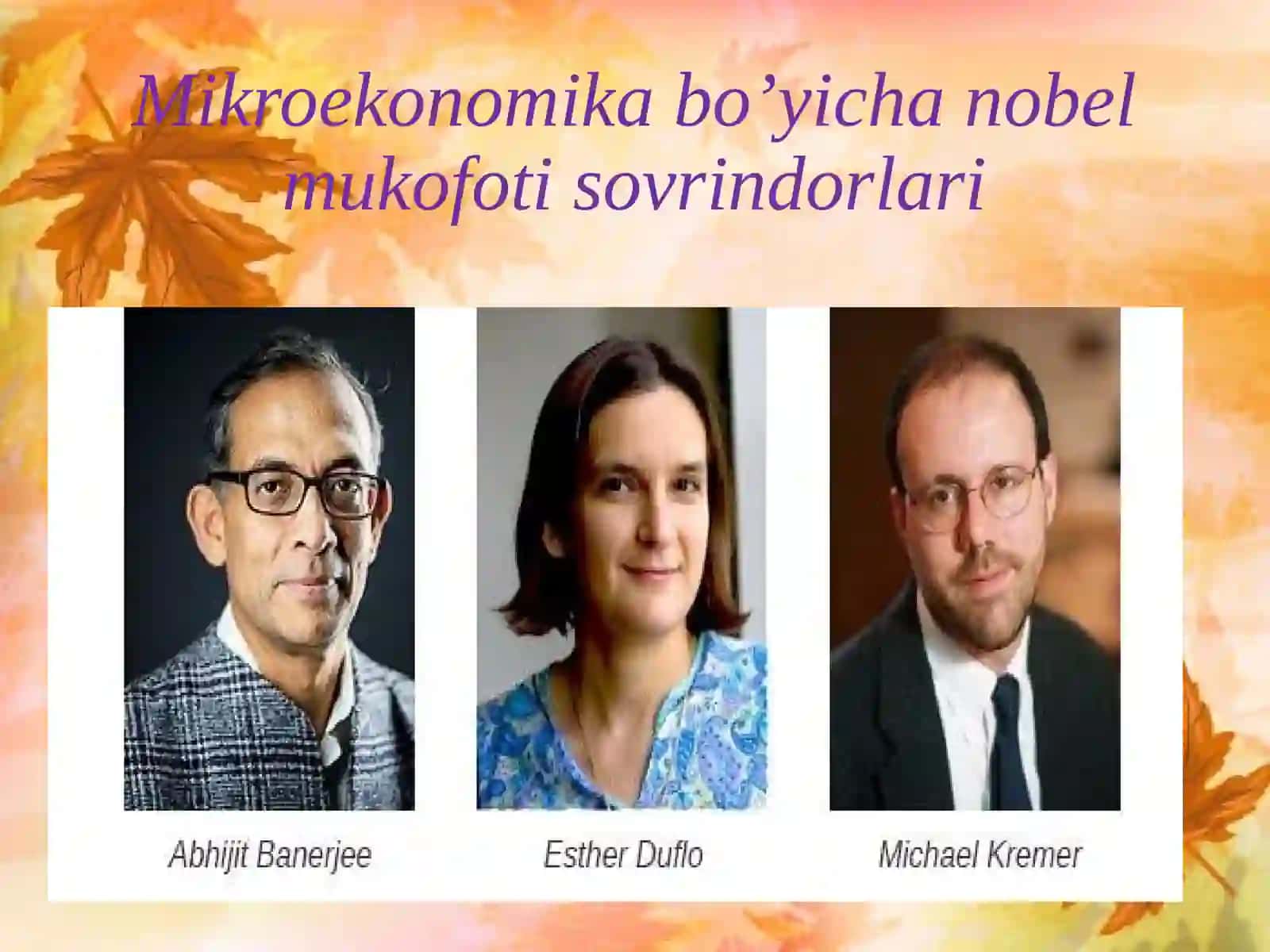 Mikroiqtisodiyot bo'yicha nobel sovrindorlari 2