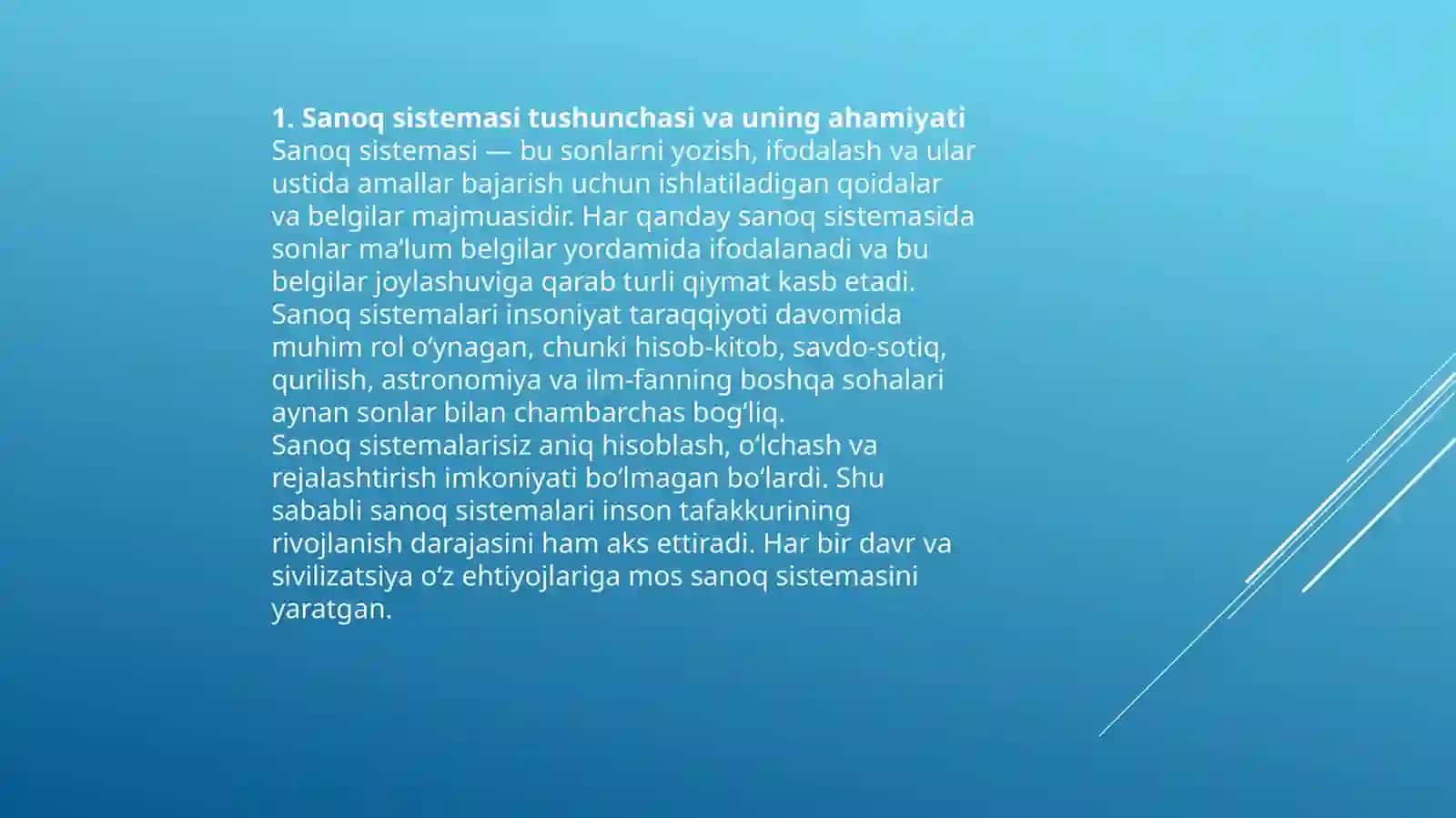 Sanoq sistemasining tarixida qo'llanishi va ularning ishlash asoslari 2