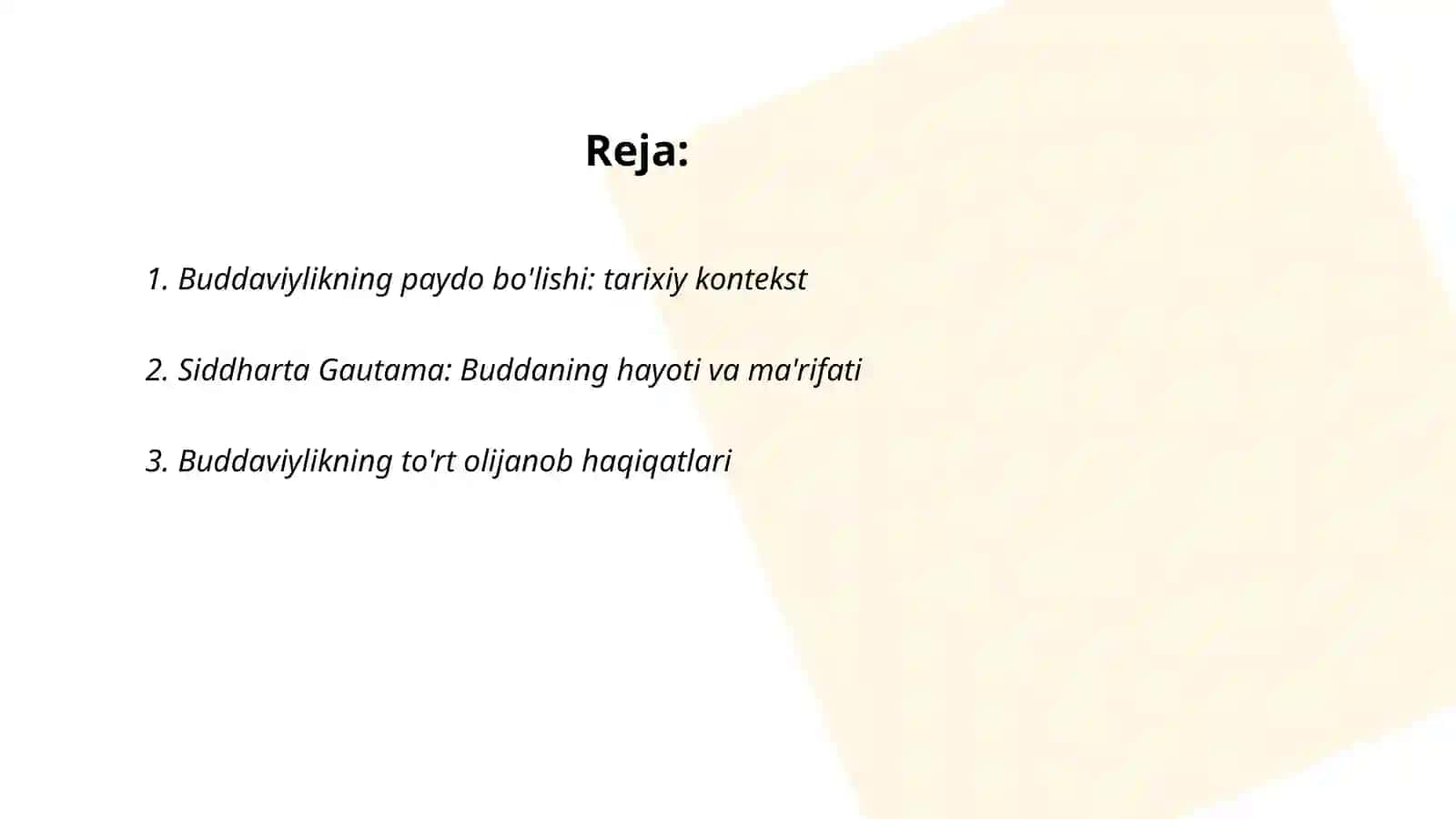 Buddaviylikning paydo bo'lishi 2