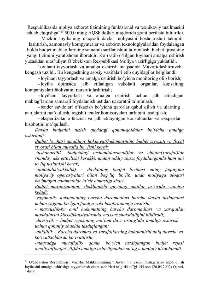G’aznachilik Faoliyati Huquqiy-Tashkiliy Ta’minoti 2