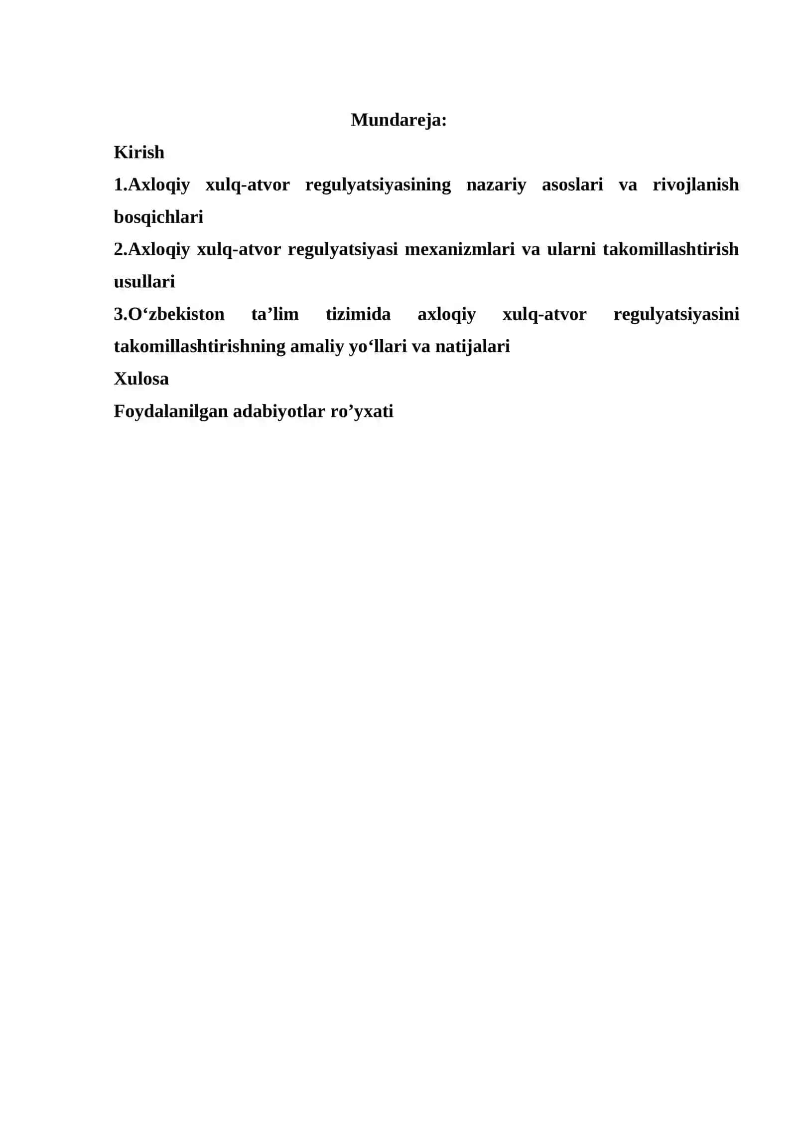 Axloqiy xulq-atvor rеgulyatsiyasining takomillashuvi 2