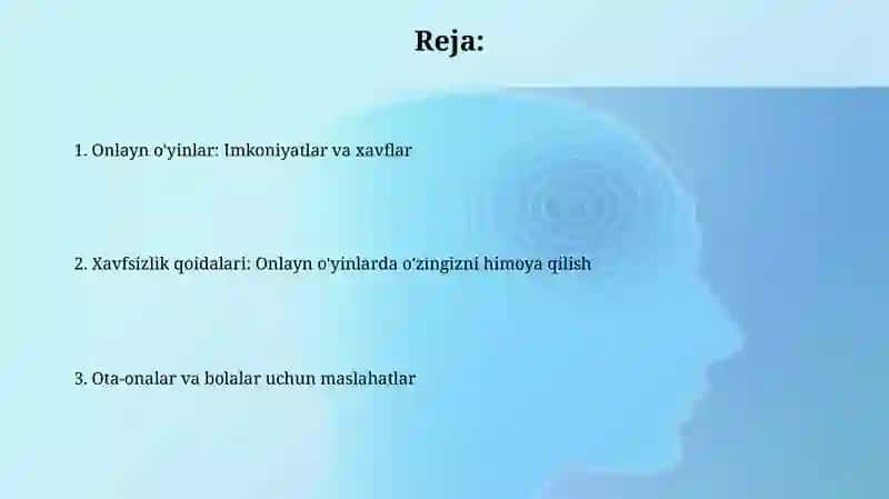 Onlayn o'yinlar va xavfsizlik qoidalari 2