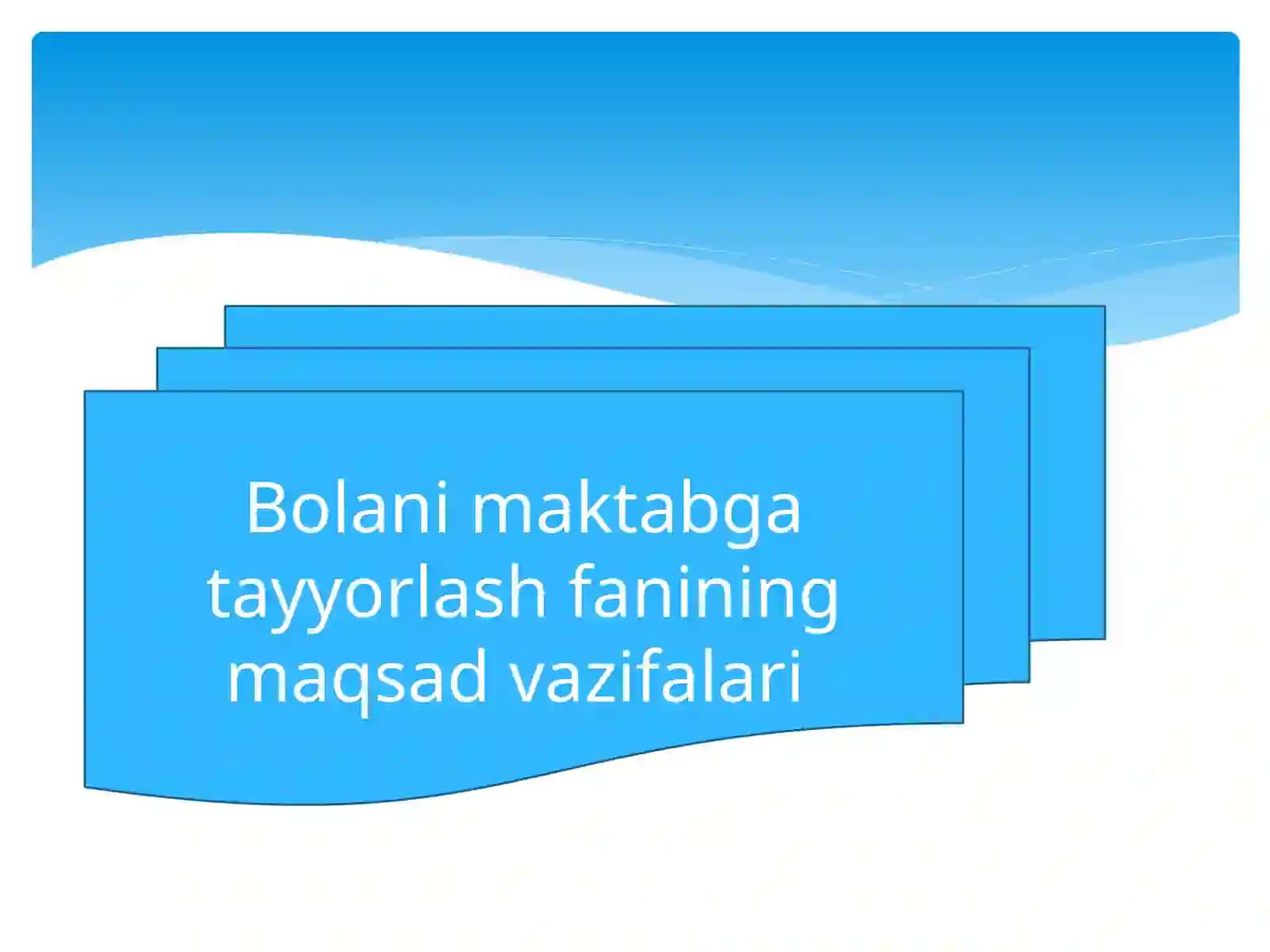 Maktabgacha ta’lim yo'nalishi 2