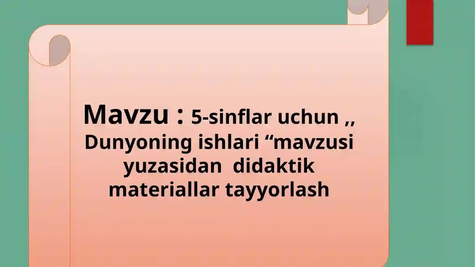 "Oʻzbek adabiyotini oʻqitish metodika”si fanidan Laboratoriya" 2