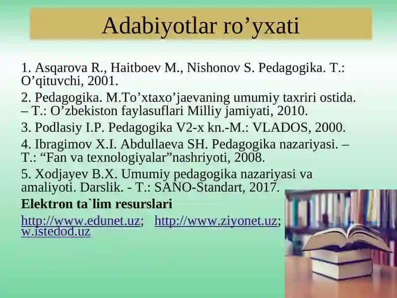 Taʼlim Metodlari va Vositalari 2