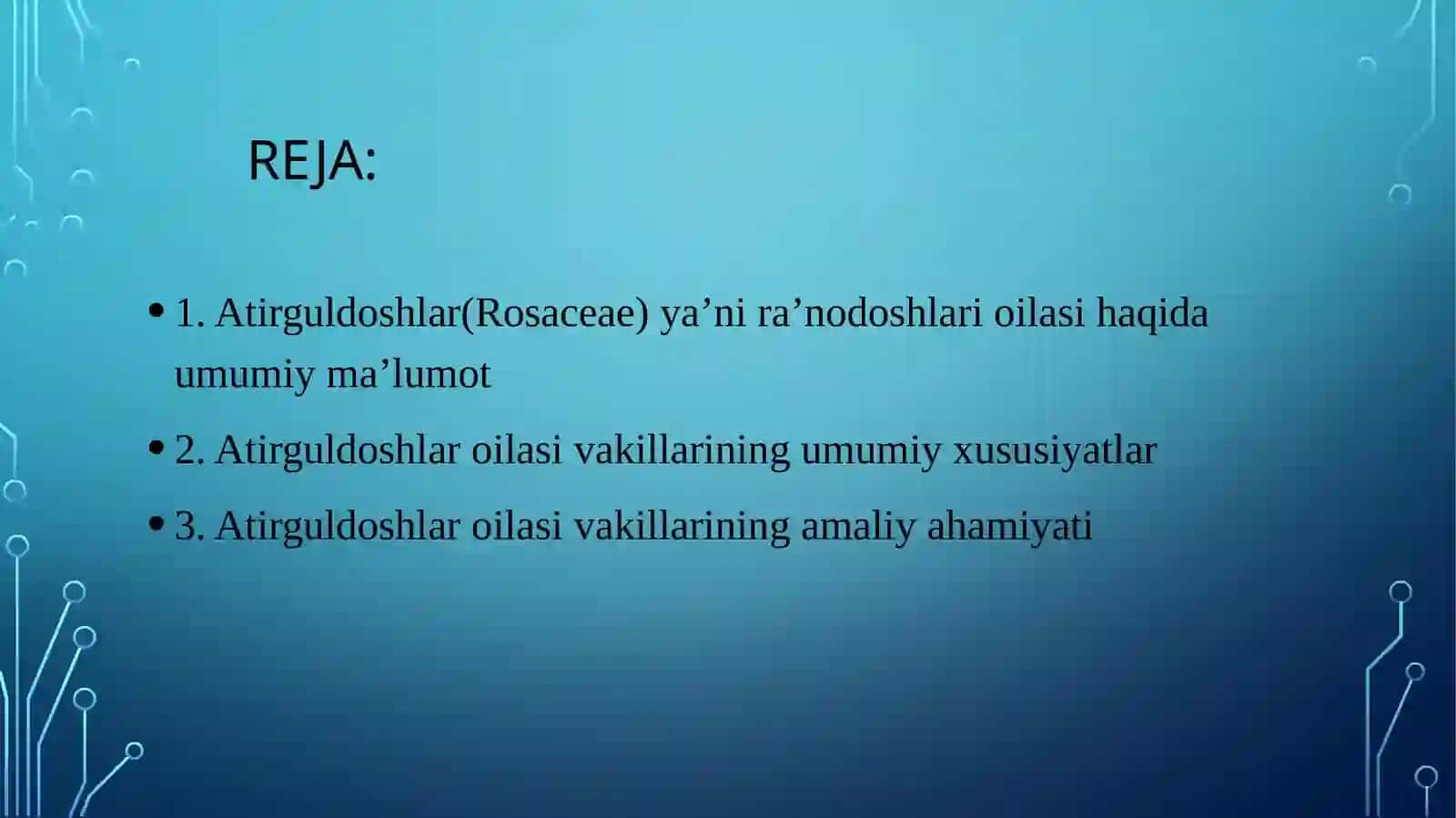 Atirguldoshlar oilasining asosiy vakillari va ularning amaliy ahamiyati 2