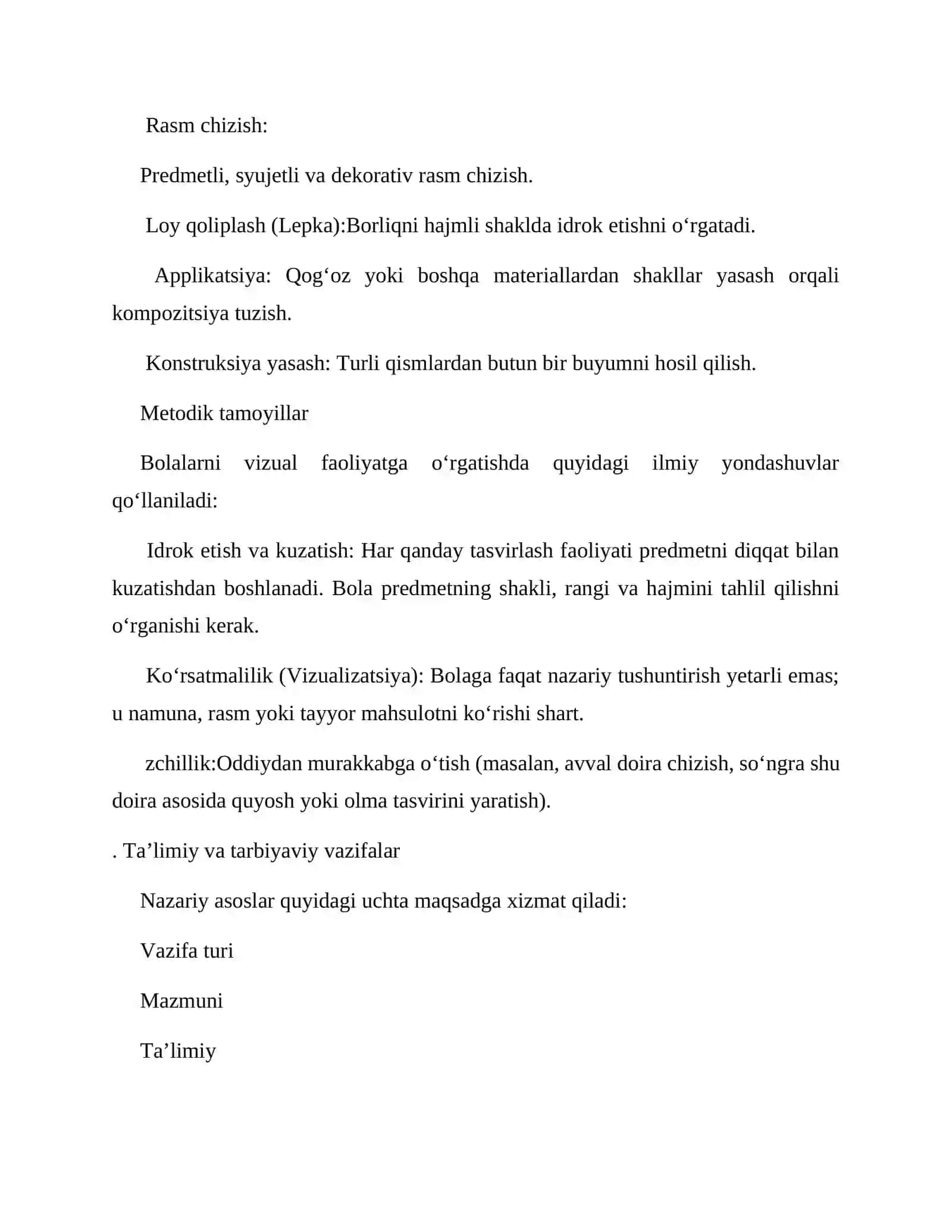 Bolalarni vizula faoliyatga orgatishning nazariy asoslari 2