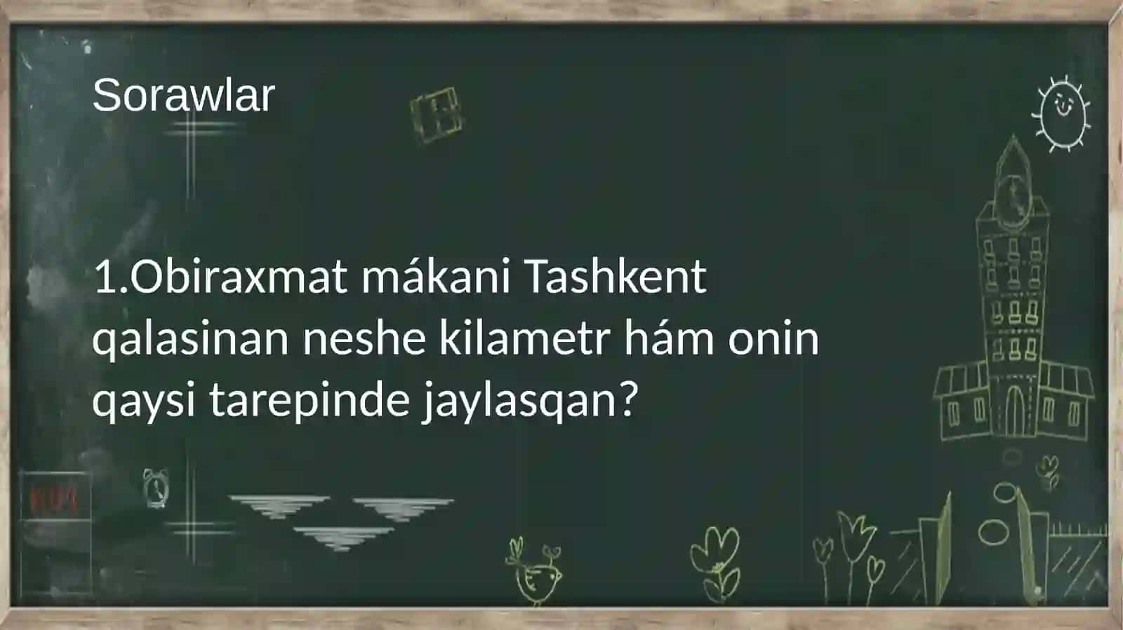 Oʻzbekstan tariyxinan soraw juwap 2