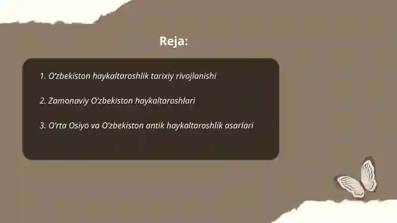 Oʻzbekiston haykaltaroshlik san'ati 2