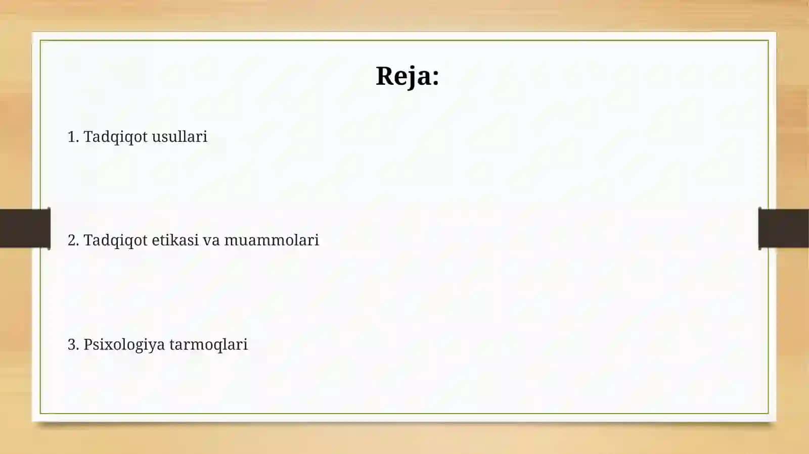 Psixologiyaning tadqiqot metodlari va tarmoqlari 2