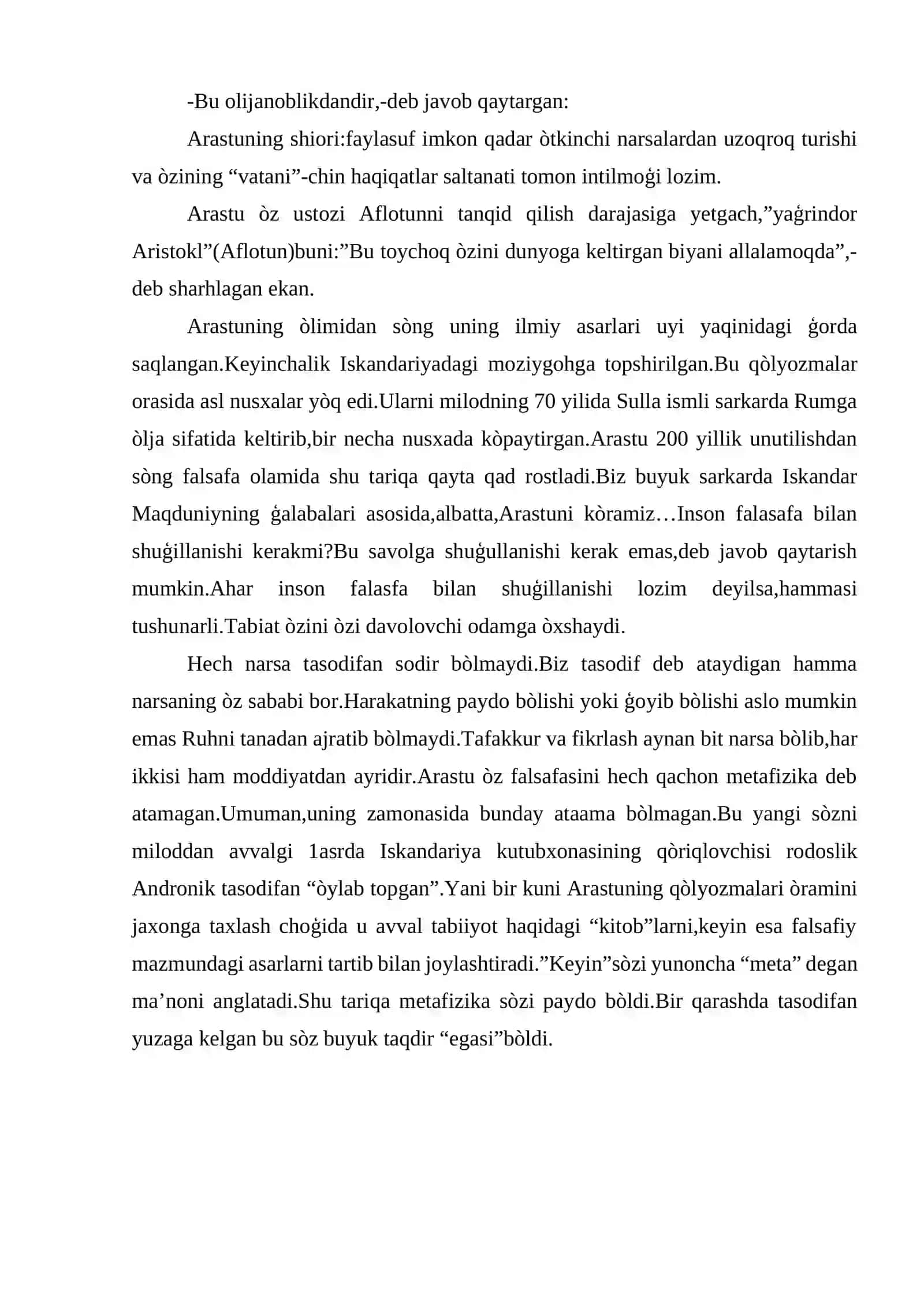 Arastu uning hayoti va ijodi 2