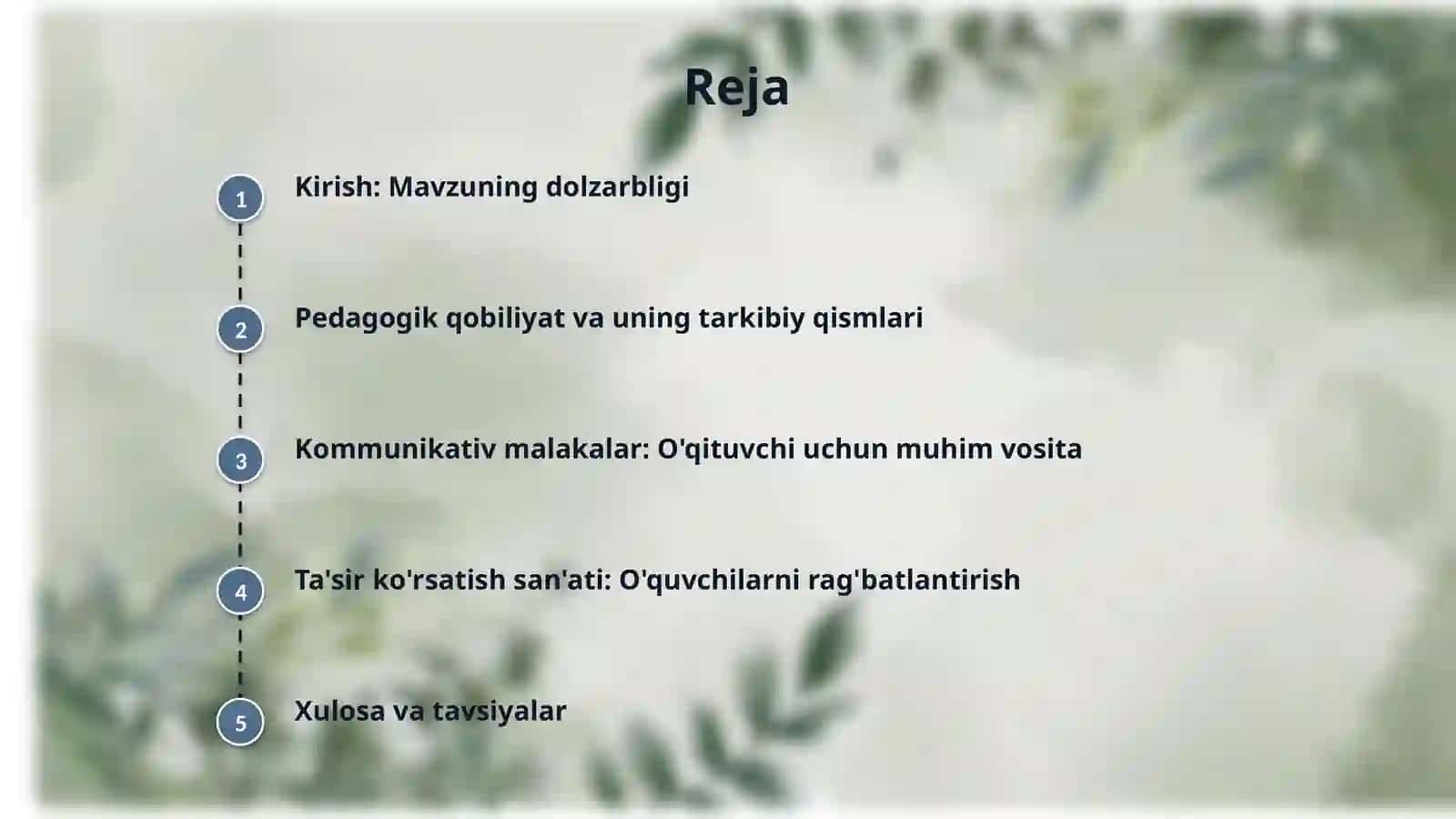 O'qituvchi faoliyatida pedagogik qobiliyat. Kommunikativ malakalar va ta'sir koʻrsatish 2