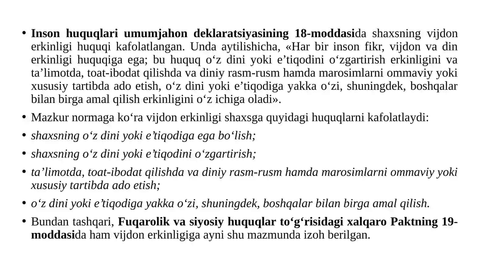 O‘zbekistondagi faoliyat yurituvchi diniy tashkilotlar 2
