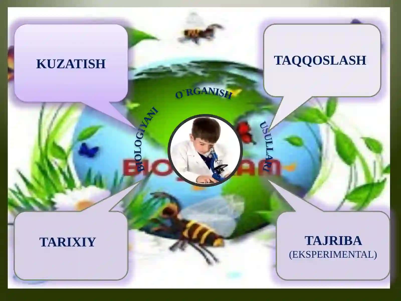 5-sinf Biologiya fanidan dars ishlanma. Biologiyani o'rganish usullari 2
