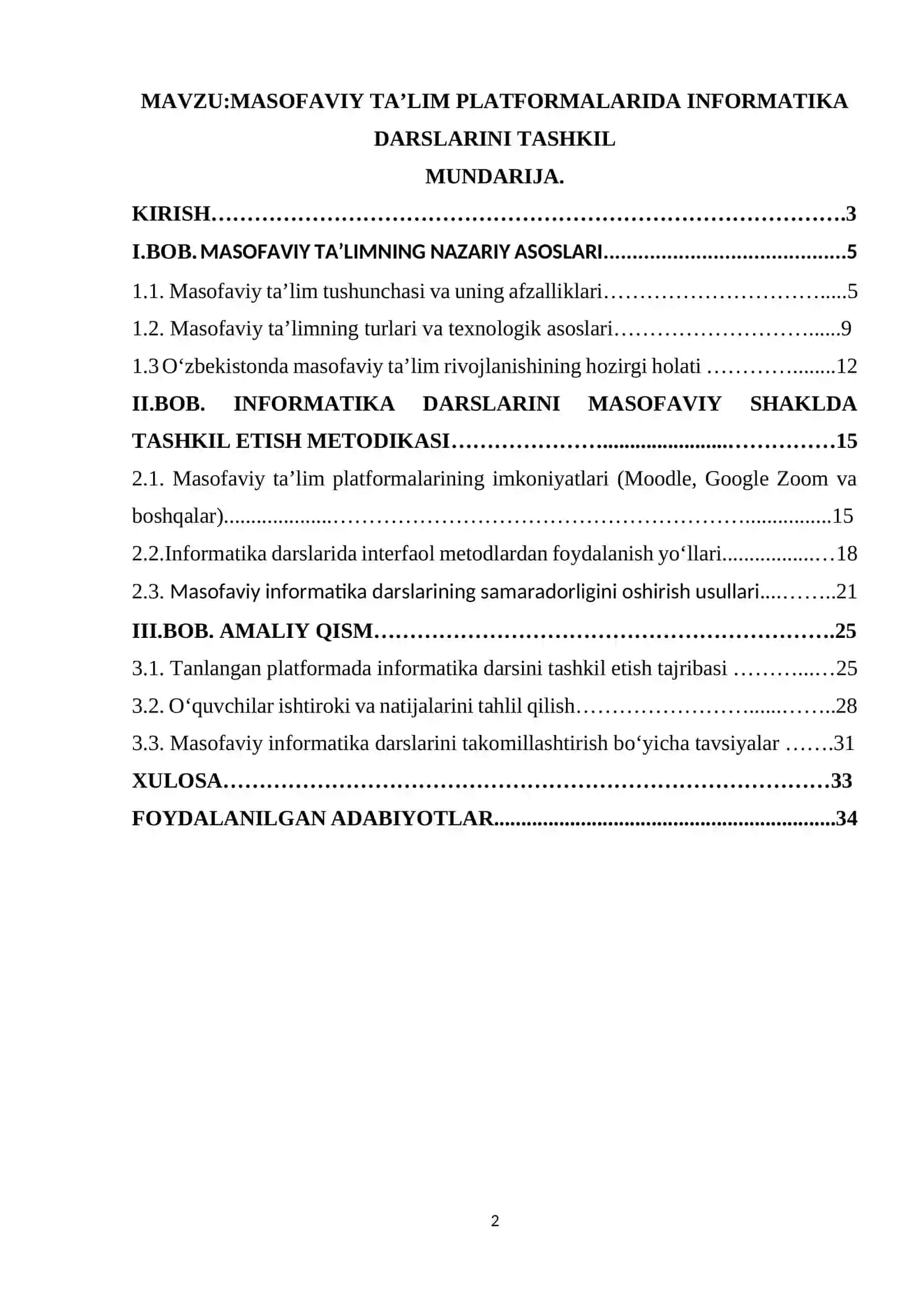 MASOFAVIY TA’LIM PLATFORMALARIDA INFORMATIKA DARSLARINI TASHKIL 2