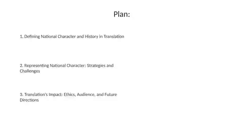 History and National Character in translation 2