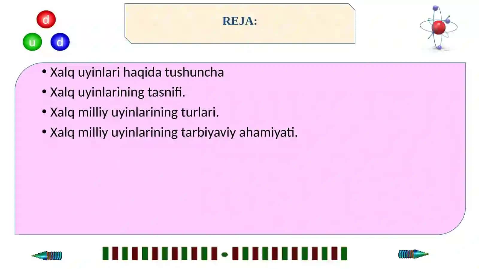 "Xalq milliy o’yinlari va ularning tarbiyaviy ahamiyati" 2