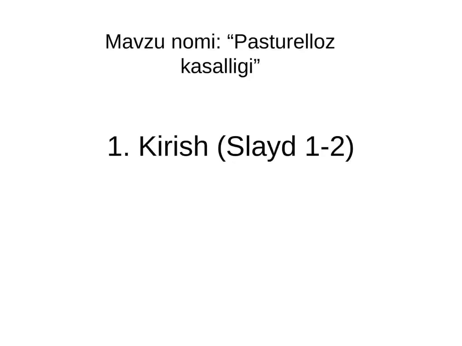 Pasturelloz kasalligi 2