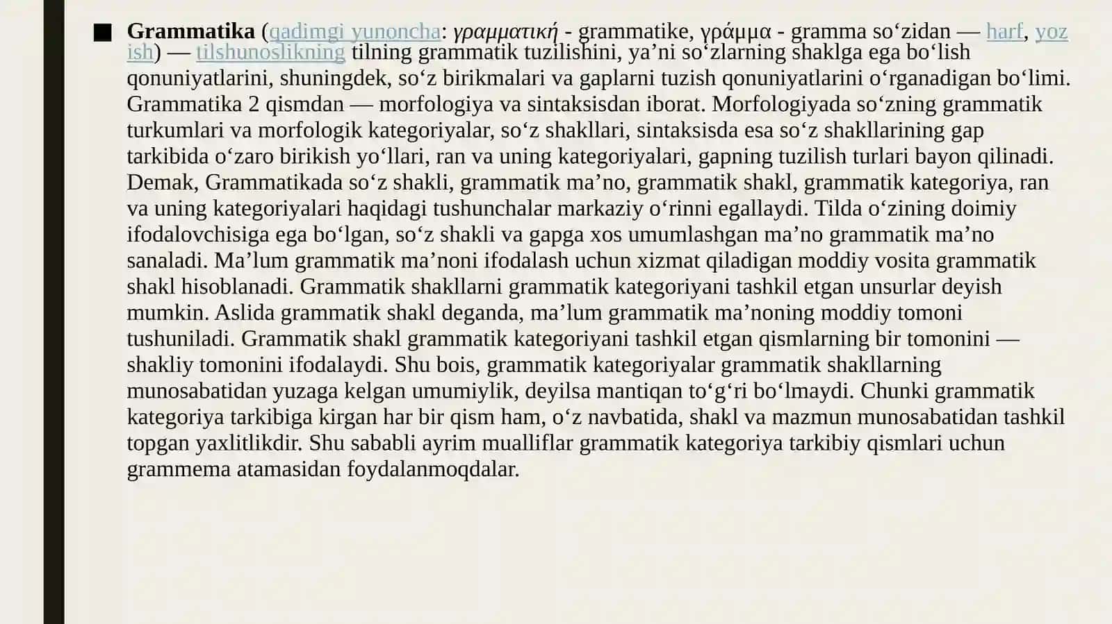 Grammatika va uning turlari 2