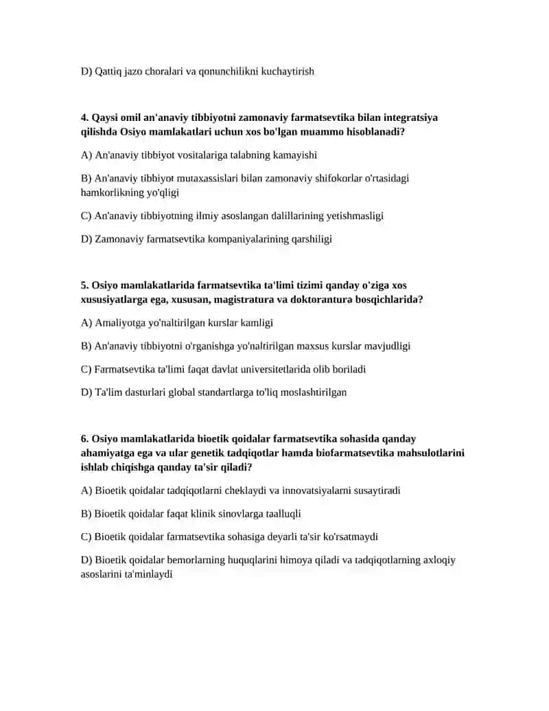 Osiyo mamlakatlarida farmatsiyani rivojlanish oʻziga xosligi 2