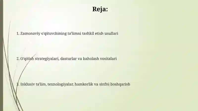 Zamonaviy o'qituvchining ta'limni tashkil etish usullari 2