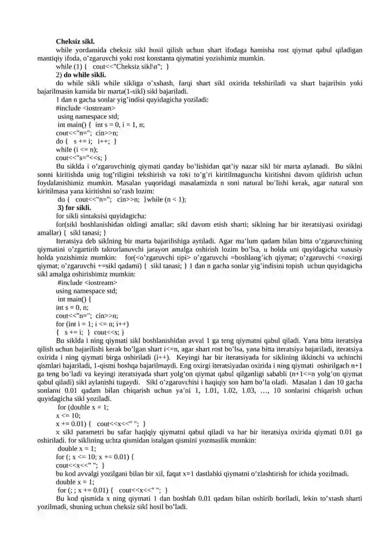 TAKRORLANISH OPERATORLARI 2