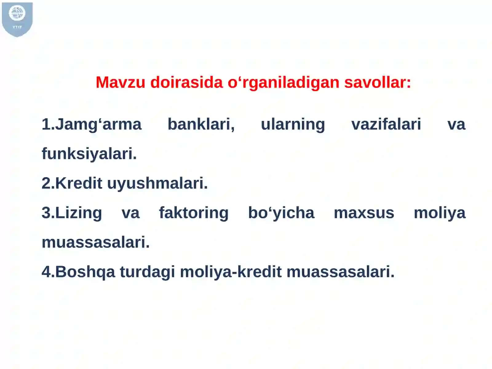 Nobank kredit tashkilotlari va ularning turlari 2