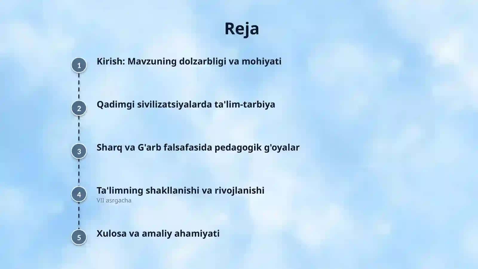 Pedagogika tarixi kursiga kirish.Eng qadimgi davrlardan VII asrgacha ta'lim-tarbiya va pedagogik fikrlar 2