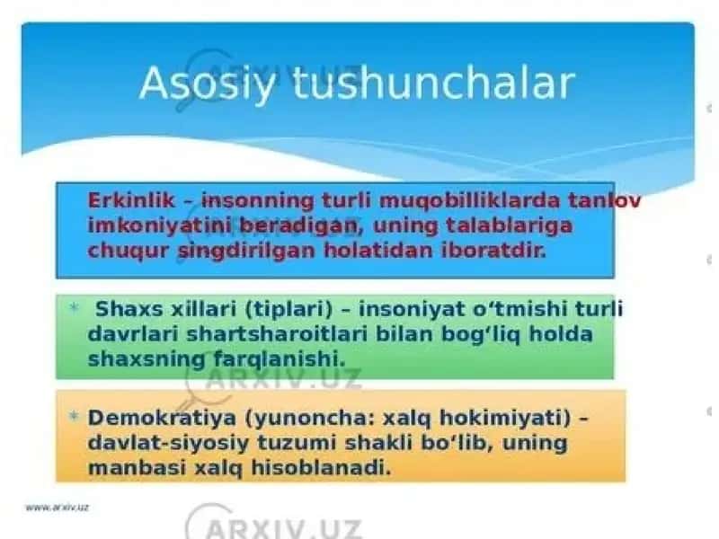 Erkinlik va javobgarlik jihatlari shaxsiy amalni o‘lchamlari ustida 2
