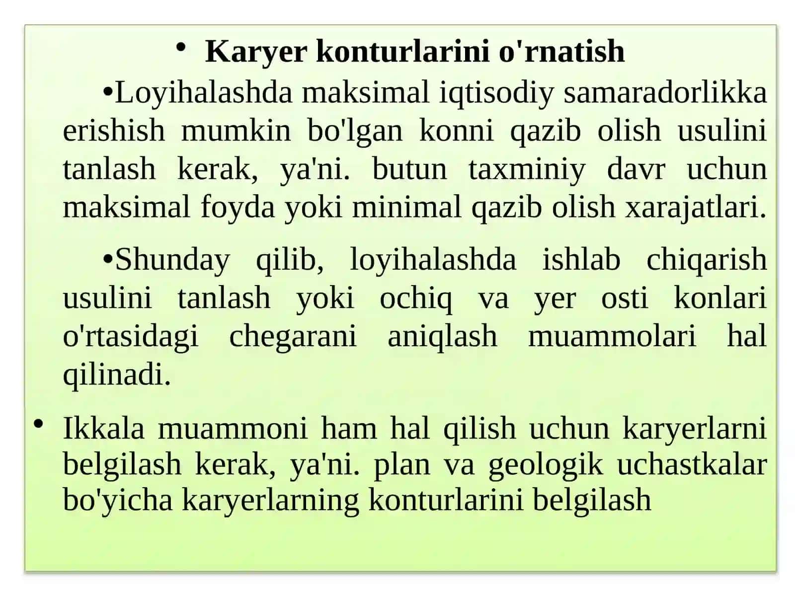 Karyermaydoniyeryuzinigeometriktahliluchuntayyorlashtartibi 2